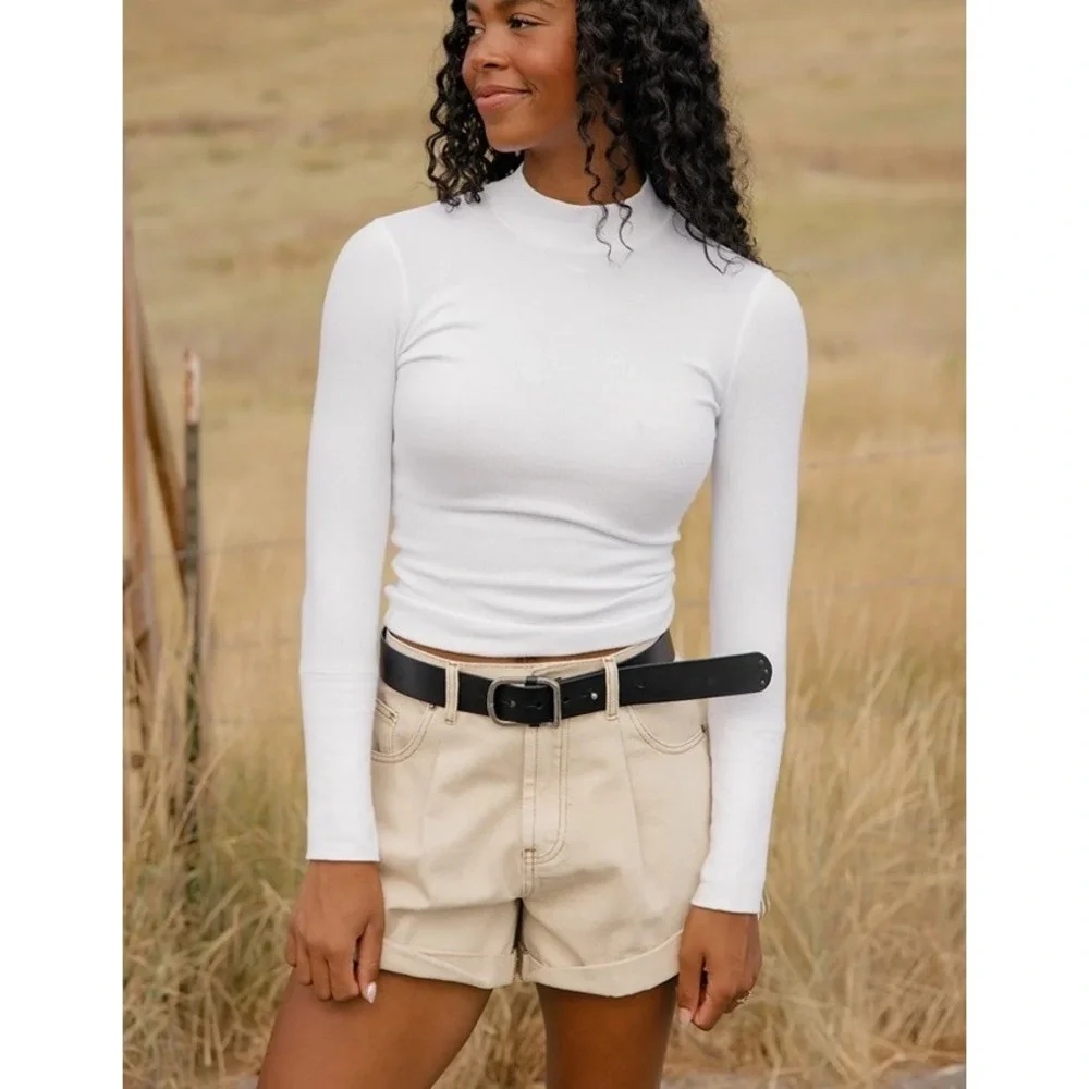 Free People The Rickie - Neck Top Womens SZ‎ - Small. (White)